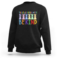 Teacher Easter Sweatshirt Treat All Peeps With Kindness Funny Bunny