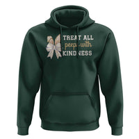 Bunny Coquette Ears Easter Teachers Hoodie Treat All Peeps With Kindness