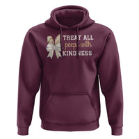 Bunny Coquette Ears Easter Teachers Hoodie Treat All Peeps With Kindness