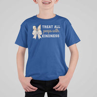 Bunny Coquette Ears Easter Teachers T Shirt For Kid Treat All Peeps With Kindness