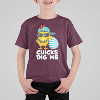 Funny Easter T Shirt For Kid Chicks Dig Me