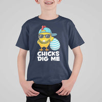 Funny Easter T Shirt For Kid Chicks Dig Me