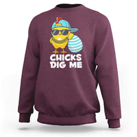 Funny Easter Sweatshirt Chicks Dig Me