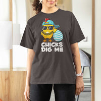 Funny Easter T Shirt For Women Chicks Dig Me