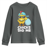 Funny Easter Youth Sweatshirt Chicks Dig Me