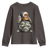 Camo Easter Bunny Youth Sweatshirt Egg Hunter Kids