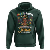 Afro Autism Mom Hoodie African American Autistic Black Mama Religious Cross