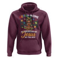 Afro Autism Mom Hoodie African American Autistic Black Mama Religious Cross