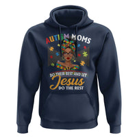 Afro Autism Mom Hoodie African American Autistic Black Mama Religious Cross