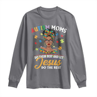 Afro Autism Mom Long Sleeve Shirt African American Autistic Black Mama Religious Cross