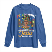 Afro Autism Mom Long Sleeve Shirt African American Autistic Black Mama Religious Cross