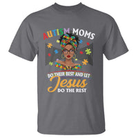 Afro Autism Mom T Shirt African American Autistic Black Mama Religious Cross