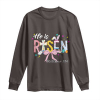 He Is Risen Long Sleeve Shirt Jesus Christian Happy Easter Coquette Cross