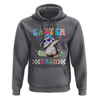 Happy Easter Bruh Hoodie Bunny Dabbing Rabbit Funny Kids Toddler Boys