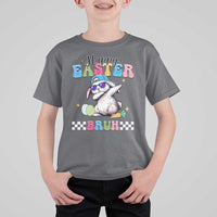 Happy Easter Bruh T Shirt For Kid Bunny Dabbing Rabbit Funny Kids Toddler Boys