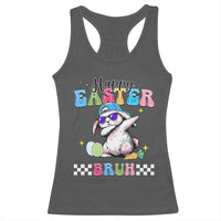 Happy Easter Bruh Racerback Tank Top Bunny Dabbing Rabbit Funny Kids Toddler Boys