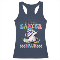 Happy Easter Bruh Racerback Tank Top Bunny Dabbing Rabbit Funny Kids Toddler Boys