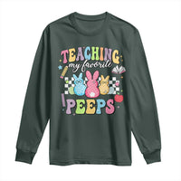 Easter Teacher Long Sleeve Shirt Teaching My Favorire Peeps