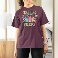 Easter Teacher T Shirt For Women Teaching My Favorire Peeps