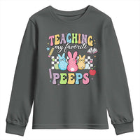 Easter Teacher Youth Sweatshirt Teaching My Favorire Peeps