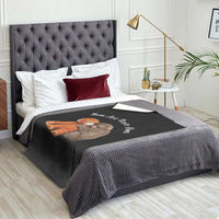 Viral Punch Monkey Throw Blanket Cute Baby Monkey With Plush Toy Animal Lovers