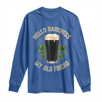Irish Shamrock Beer Day Long Sleeve Shirt Hello Darkness My Old Friend