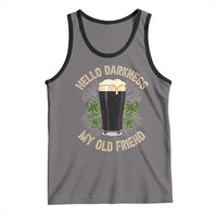 Irish Shamrock Beer Day Tank Top Hello Darkness My Old Friend