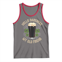 Irish Shamrock Beer Day Tank Top Hello Darkness My Old Friend