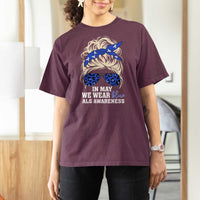 ALS Awareness We Wear Blue In May T Shirt For Women