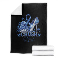 ALS Awareness Throw Blanket Blue Ribbon Women Crush ALS