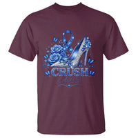 ALS Awareness T Shirt Blue Ribbon Women Crush ALS