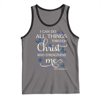 ALS Awareness Tank Top I Can Do All Things Through Christ Butterfly Bible Verse Motivational
