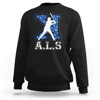 ALS Awareness Sweatshirt Baseball Strike Out ALS Support