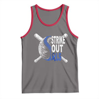 ALS Awareness Tank Top Blue Ribbon Baseball Strike Out ALS Support