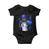 Black Women Fight Colon Cancer Blue Ribbon Baby Onesie African American Girls