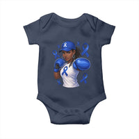 Black Women Fight Colon Cancer Blue Ribbon Baby Onesie African American Girls
