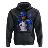 Black Women Fight Colon Cancer Blue Ribbon Hoodie African American Girls