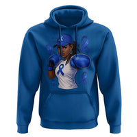 Black Women Fight Colon Cancer Blue Ribbon Hoodie African American Girls
