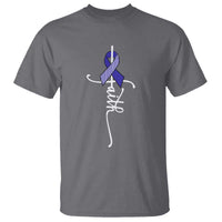 Faith ALS Awareness T Shirt Blue Ribbon Motivational