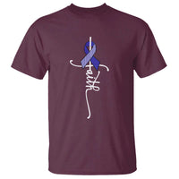 Faith ALS Awareness T Shirt Blue Ribbon Motivational