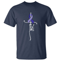 Faith ALS Awareness T Shirt Blue Ribbon Motivational