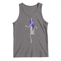 Faith ALS Awareness Tank Top Blue Ribbon Motivational