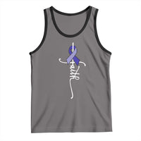 Faith ALS Awareness Tank Top Blue Ribbon Motivational