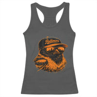 Retro Baltimore Racerback Tank Top City Pride Oriole With Sunglasses