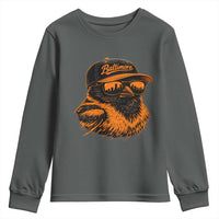 Retro Baltimore Youth Sweatshirt City Pride Oriole With Sunglasses