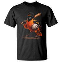 Oriole Baseball Player T Shirt Retro Funny Bird Mascot Baseball Fans