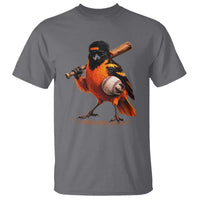 Oriole Baseball Player T Shirt Retro Funny Bird Mascot Baseball Fans