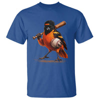 Oriole Baseball Player T Shirt Retro Funny Bird Mascot Baseball Fans