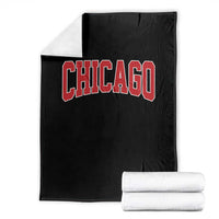 Retro Chicago Throw Blanket Vintage Chicago Throwback Athletic Sports Style 80s 90s