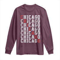 Vintage Chicago Long Sleeve Shirt Retro Distressed Classic Chicago